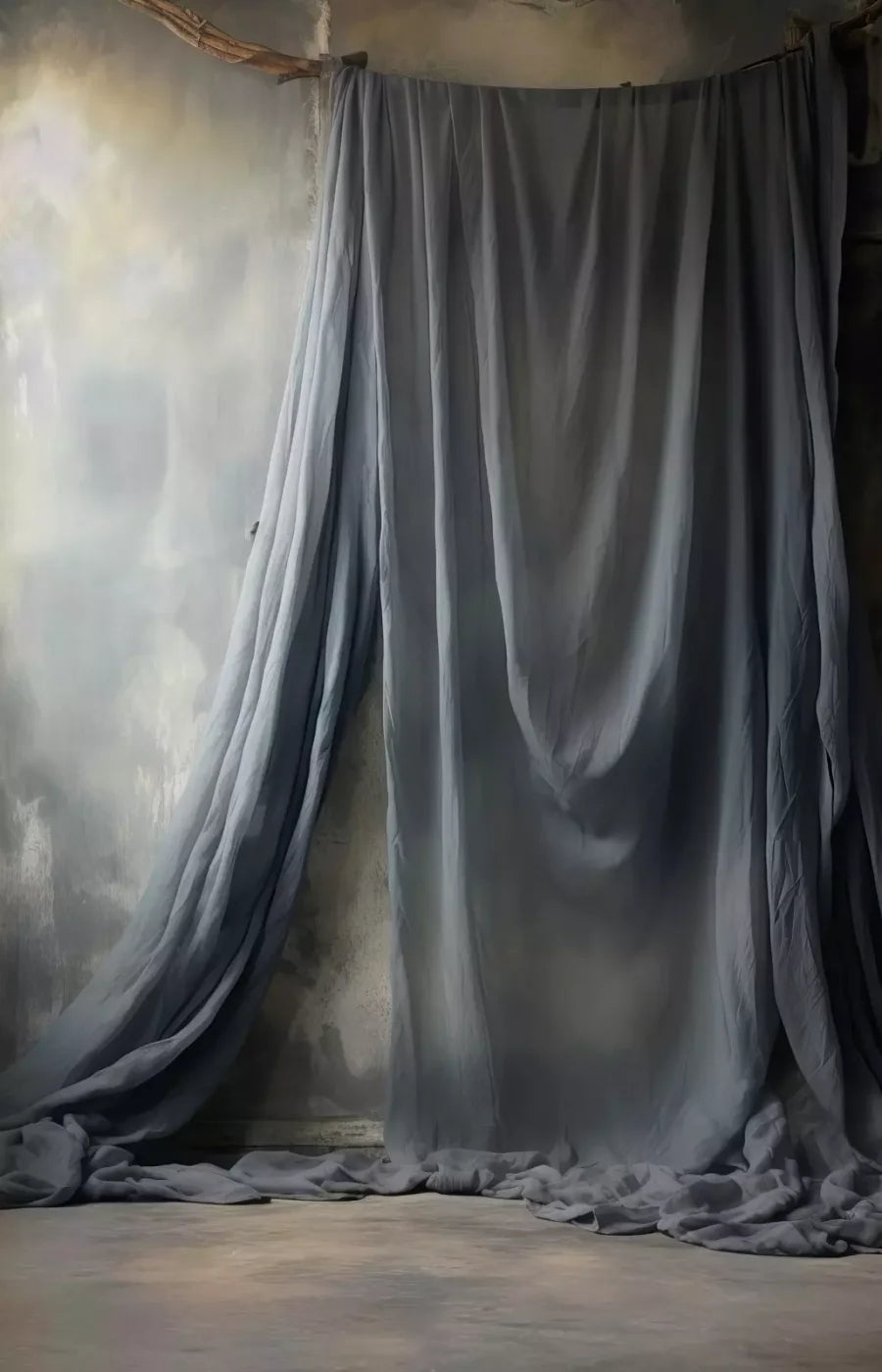 Chiffon Elegance Charcoal I 9’X14’ Ultracloth (108 X 168 Inch) Backdrop