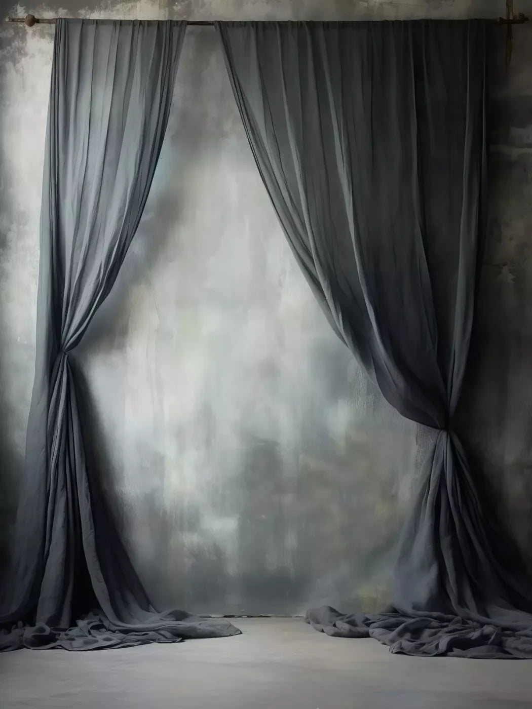 Chiffon Elegance Charcoal Ii 6’X8’ Fleece (72 X 96 Inch) Backdrop