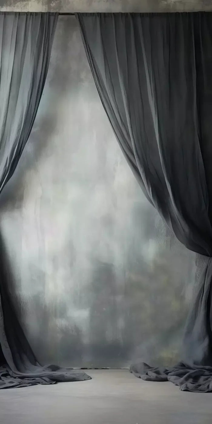 Chiffon Elegance Charcoal Ii 8’X16’ Ultracloth (96 X 192 Inch) Backdrop