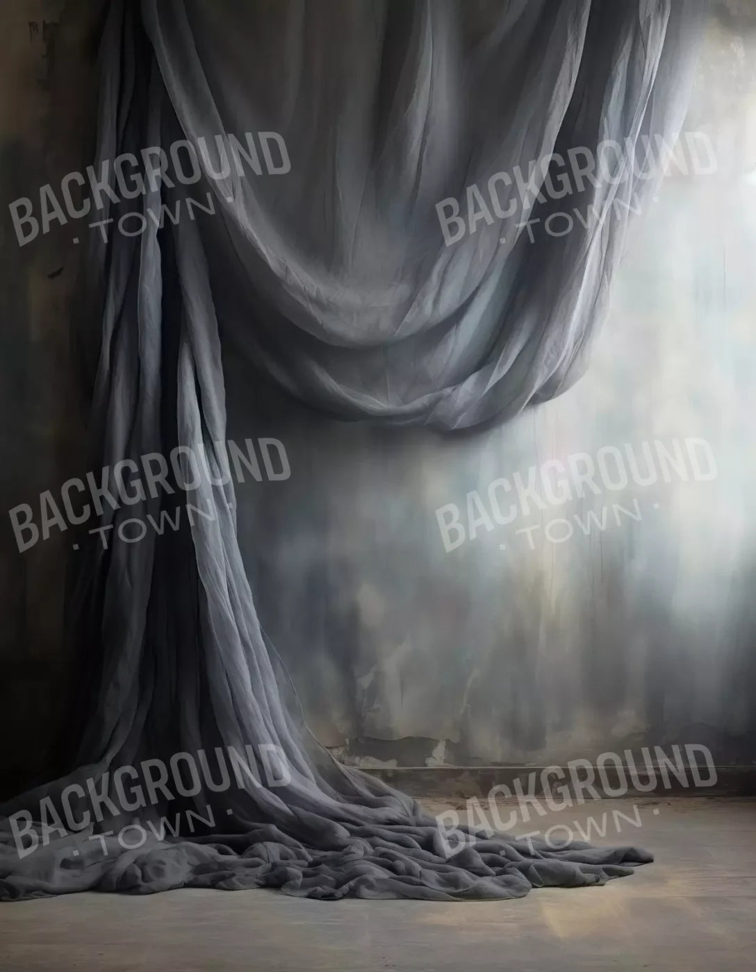Chiffon Elegance Dark Charcoal 6X8 Fleece ( 72 X 96 Inch ) Backdrop