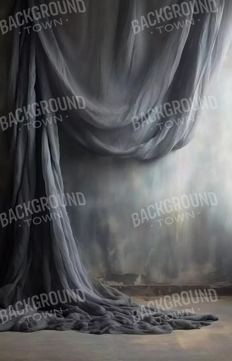 Chiffon Elegance Dark Charcoal 8X12 Ultracloth ( 96 X 144 Inch ) Backdrop