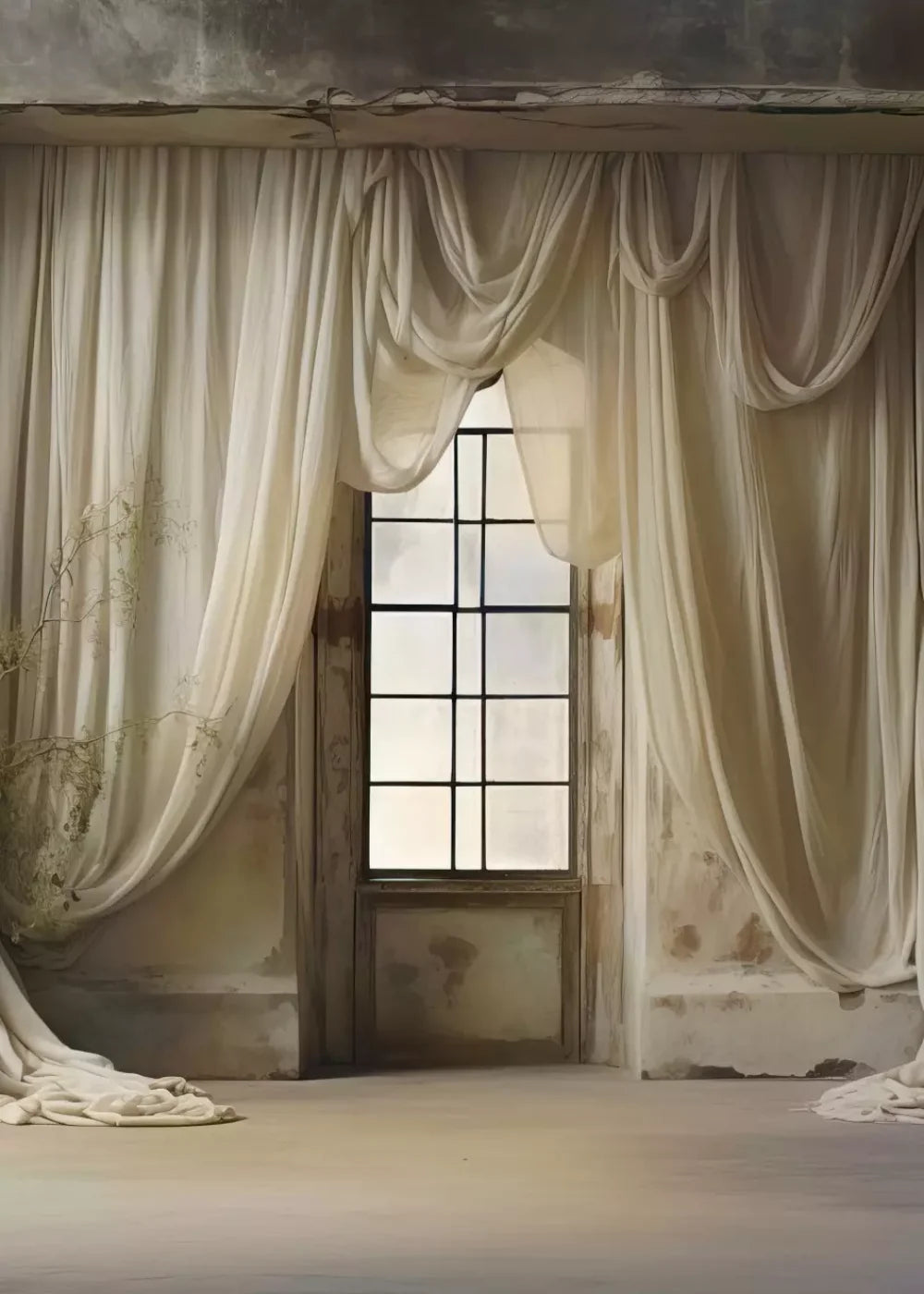 Chiffon Elegance I 5X7 Ultracloth ( 60 X 84 Inch ) Backdrop