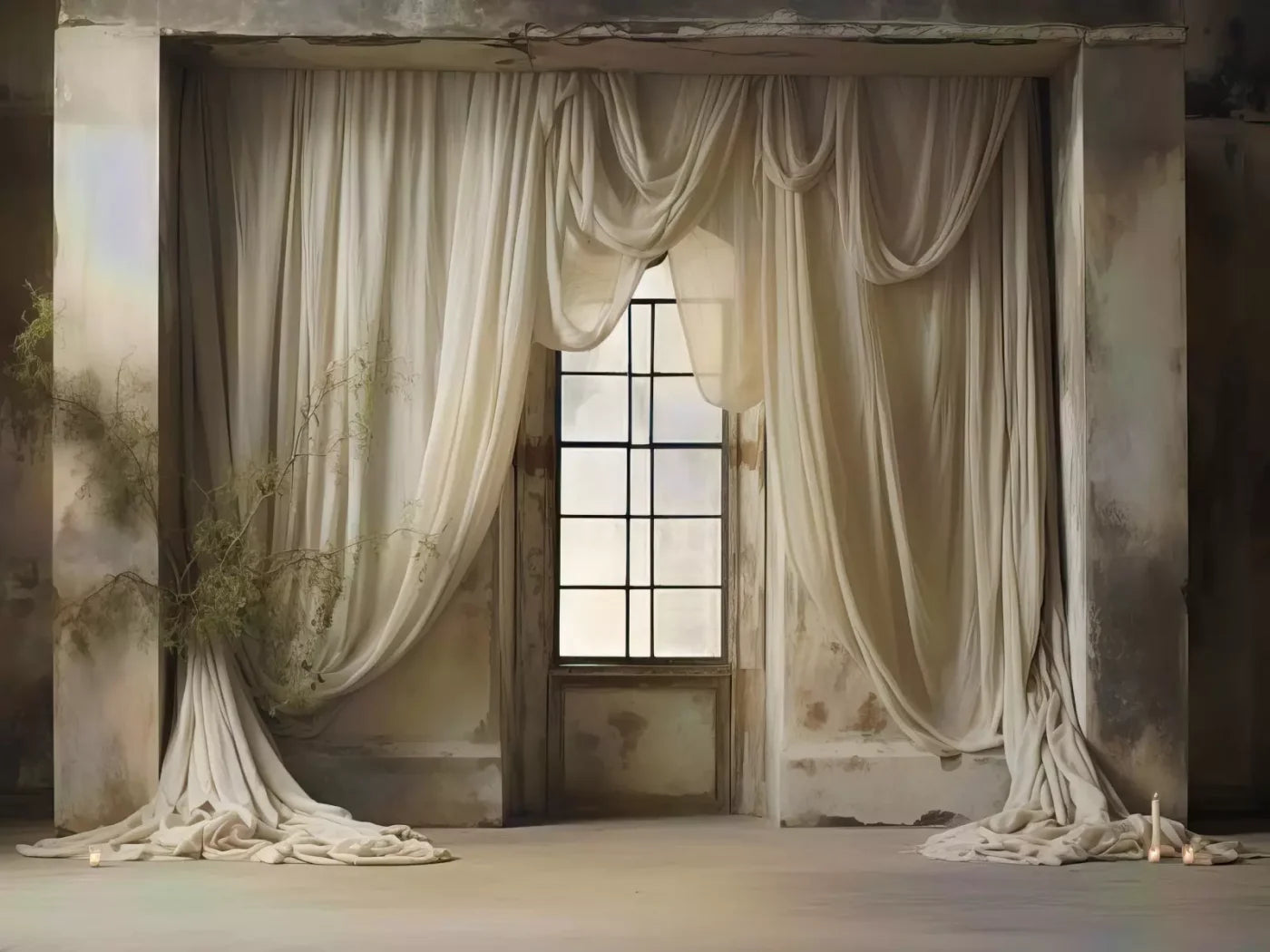 Chiffon Elegance I 68X5 Fleece ( 80 X 60 Inch ) Backdrop