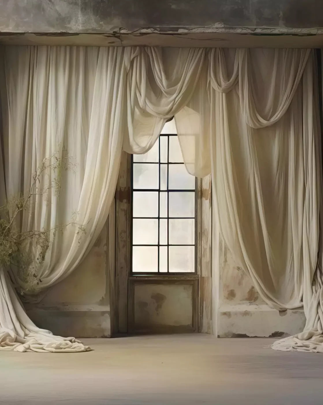 Chiffon Elegance I 8X10 Fleece ( 96 X 120 Inch ) Backdrop