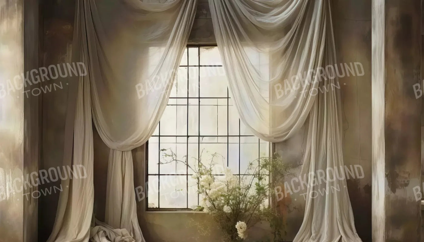 Chiffon Elegance In Creme 14X8 Ultracloth ( 168 X 96 Inch ) Backdrop