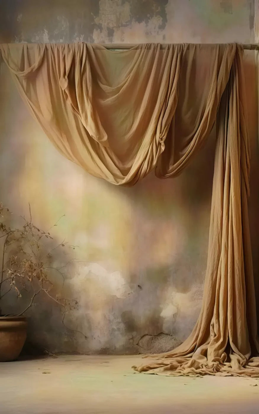 Chiffon Elegance In Taupe 5X8 Ultracloth ( 60 X 96 Inch ) Backdrop