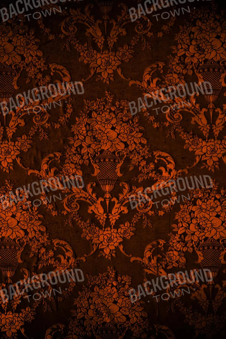 Chocolate Damask 5X8 Ultracloth ( 60 X 96 Inch ) Backdrop