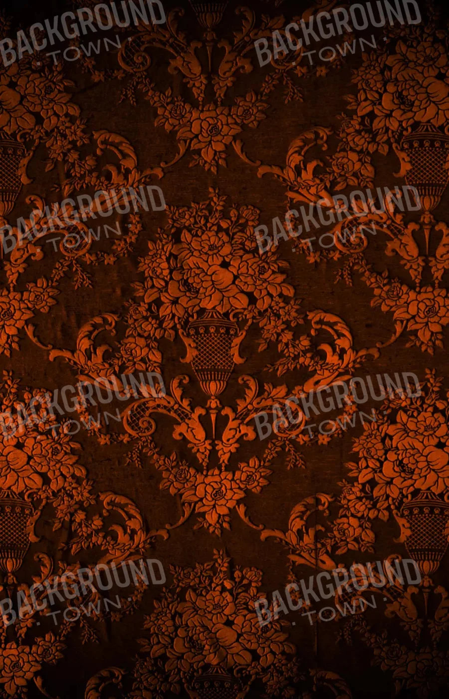 Chocolate Damask 8X12 Ultracloth ( 96 X 144 Inch ) Backdrop