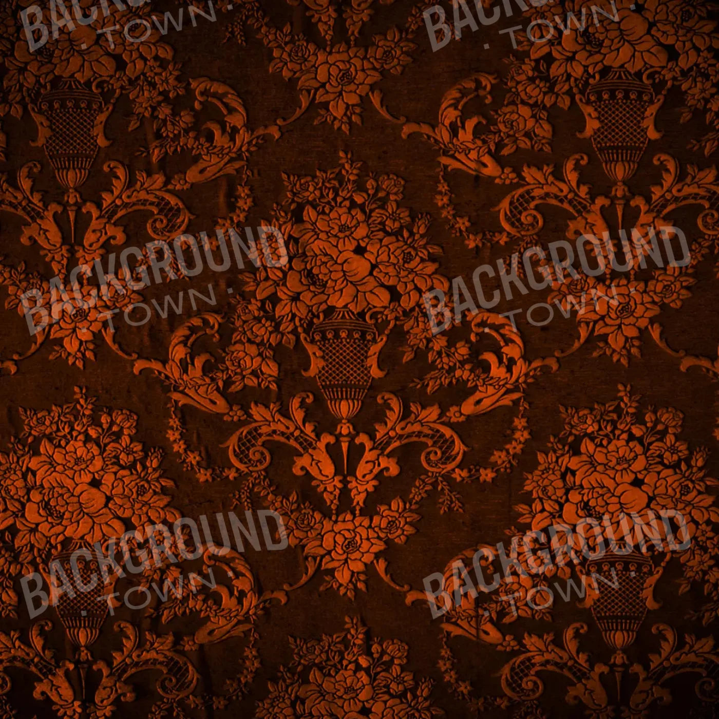 Chocolate Damask 8X8 Fleece ( 96 X Inch ) Backdrop