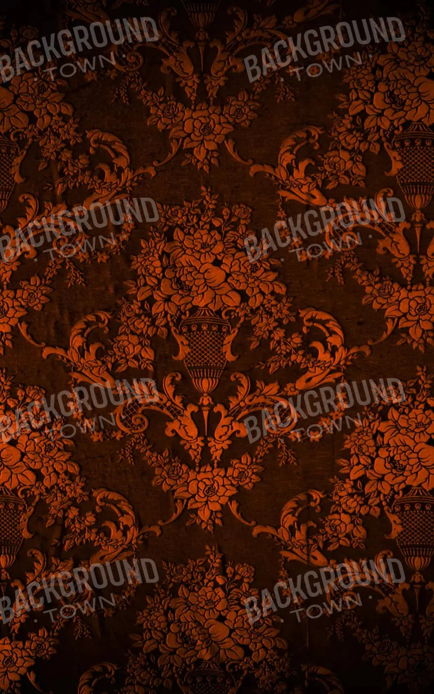 Chocolate Damask 9X14 Ultracloth ( 108 X 168 Inch ) Backdrop