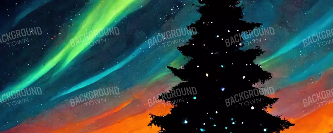 Christmas Aurora 20’X8’ Ultracloth (240 X 96 Inch) Backdrop
