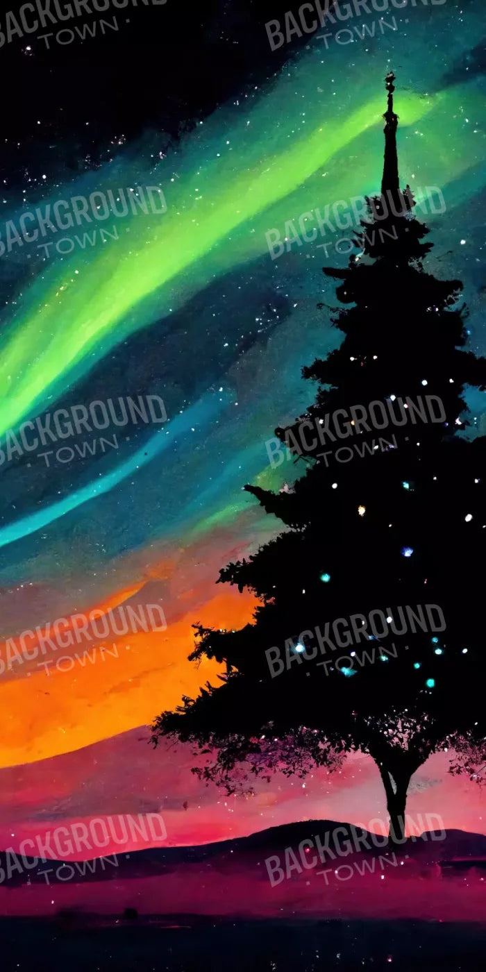 Christmas Aurora 8’X16’ Ultracloth (96 X 192 Inch) Backdrop