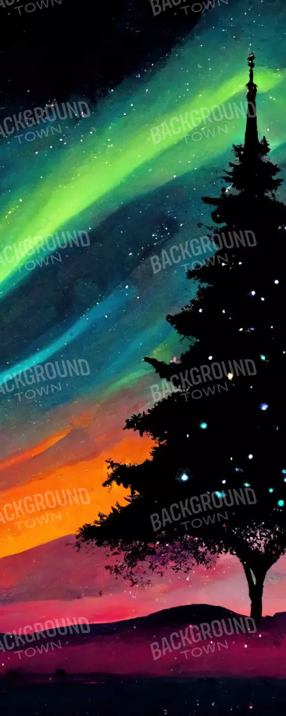 Christmas Aurora 8’X20’ Ultracloth (96 X 240 Inch) Backdrop