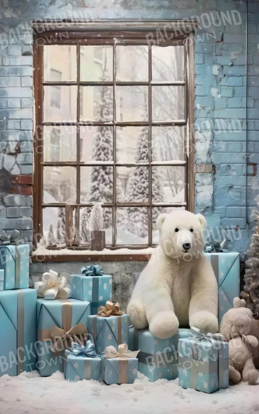 Christmas Blue Theme I 5’X8’ Ultracloth (60 X 96 Inch) Backdrop