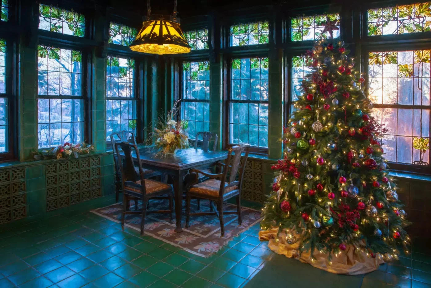 Christmas Breakfast 8X5 Ultracloth ( 96 X 60 Inch ) Backdrop