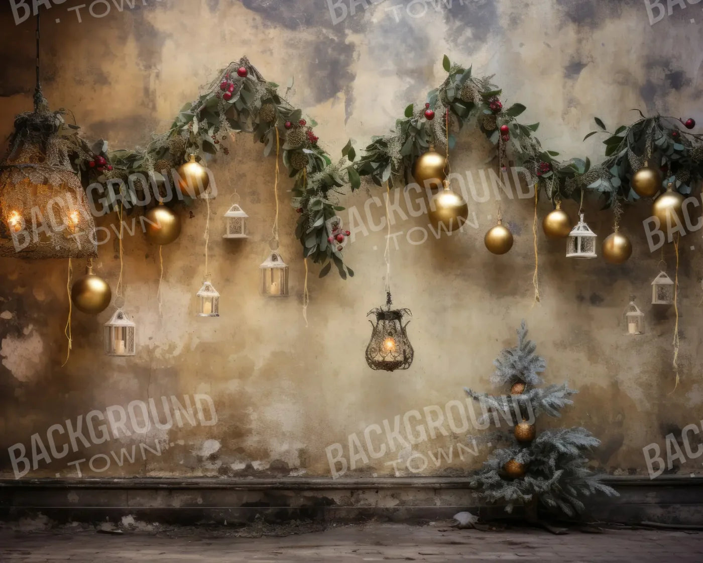 Christmas Decay 10’x8’ Fleece (120 x 96 inch) Backdrop