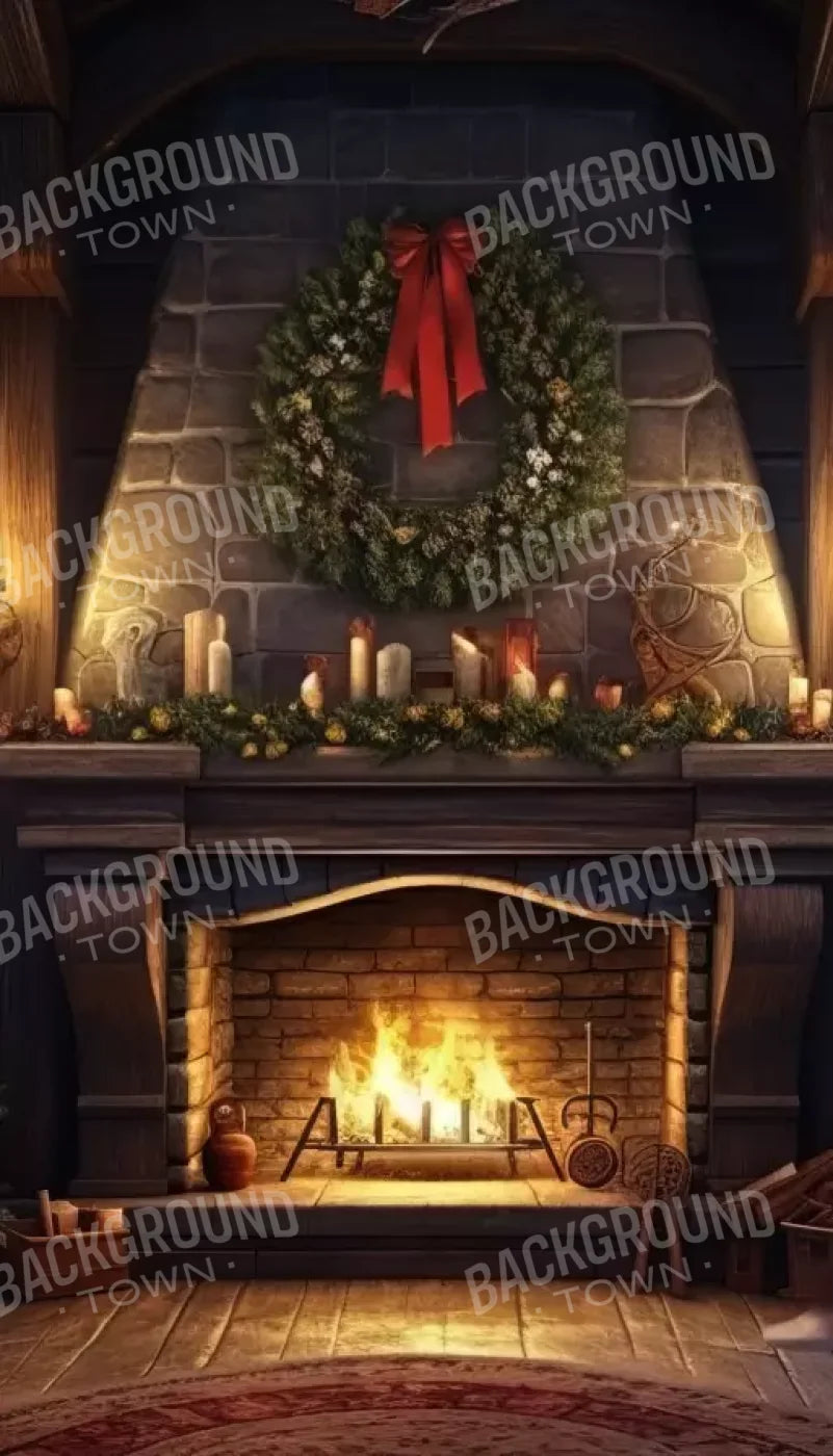 Christmas Eve Cabin I 8’X14’ Ultracloth (96 X 168 Inch) Backdrop