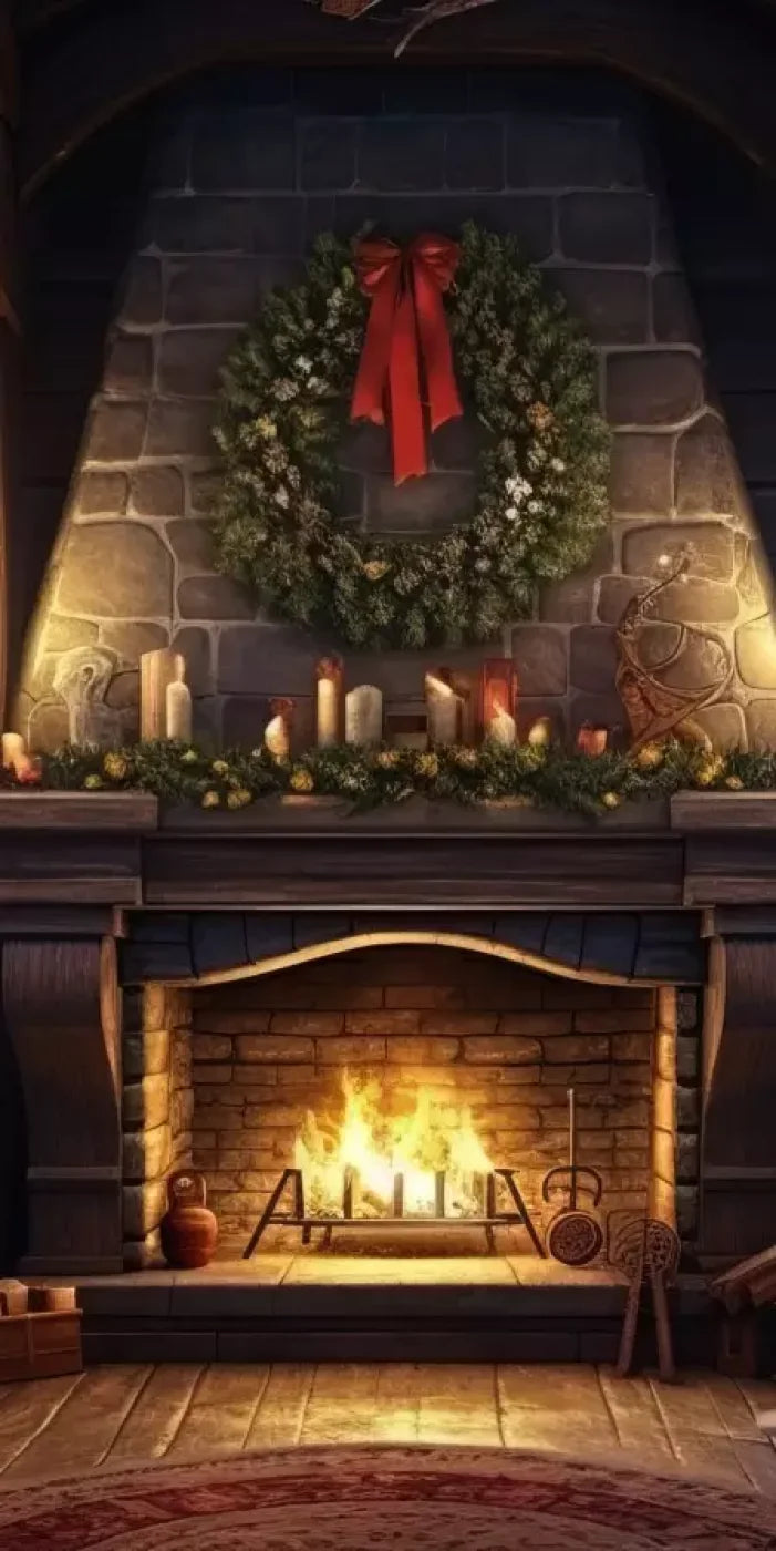 Christmas Eve Cabin I 10’X20’ Ultracloth (120 X 240 Inch) Backdrop