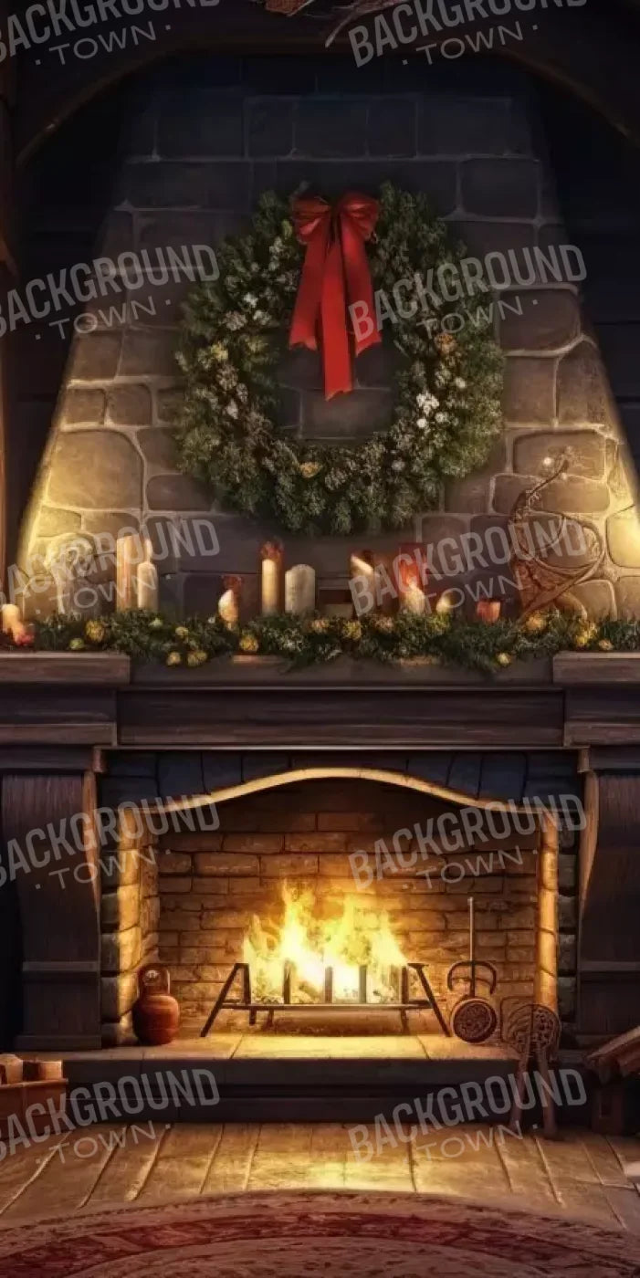 Christmas Eve Cabin I 8’X16’ Ultracloth (96 X 192 Inch) Backdrop