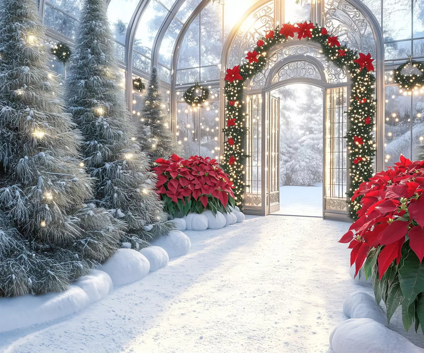 Christmas Greenhouse 12’X10’ Ultracloth (144 X 120 Inch) Backdrop