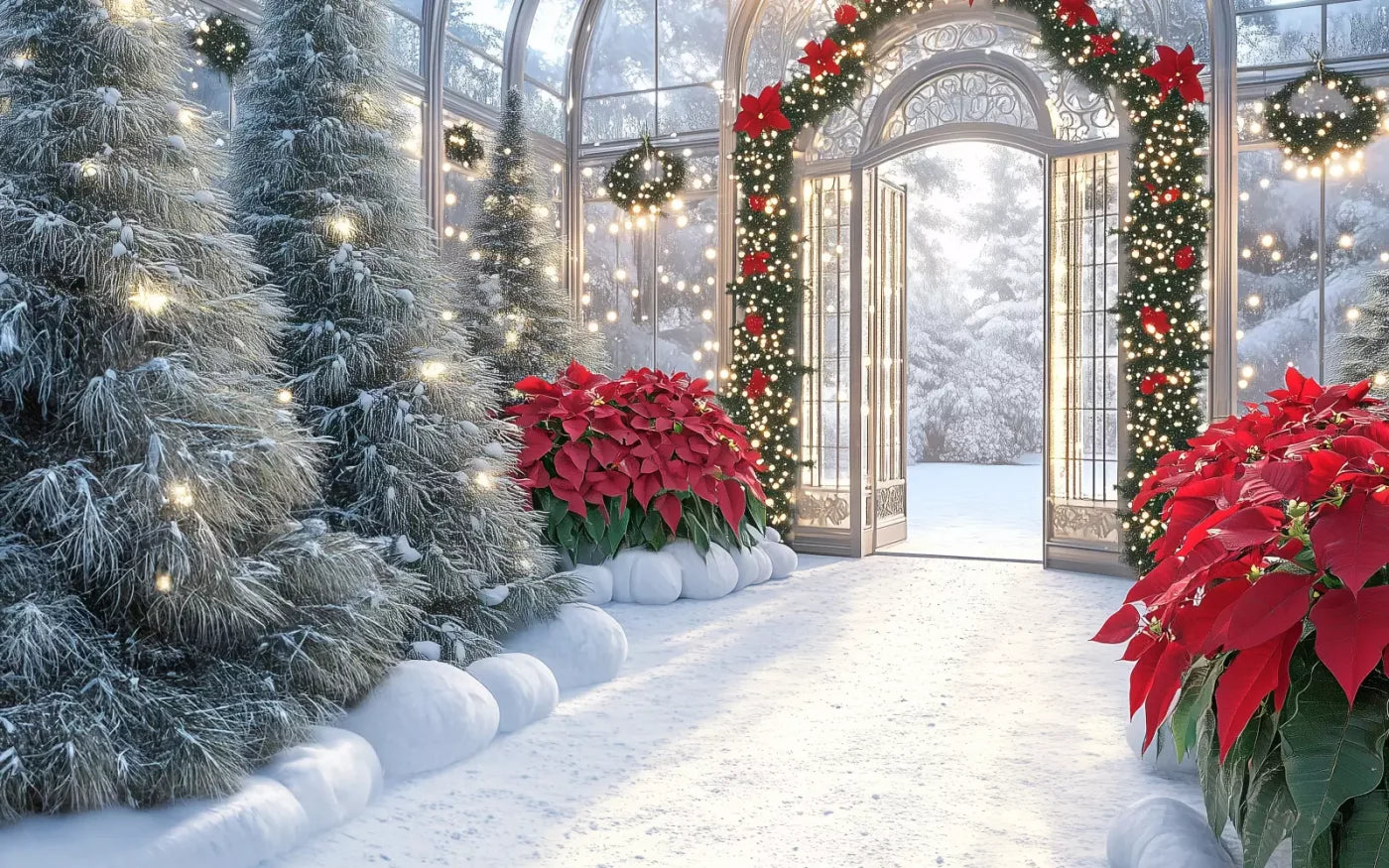 Christmas Greenhouse 16’X10’ Ultracloth (192 X 120 Inch) Backdrop