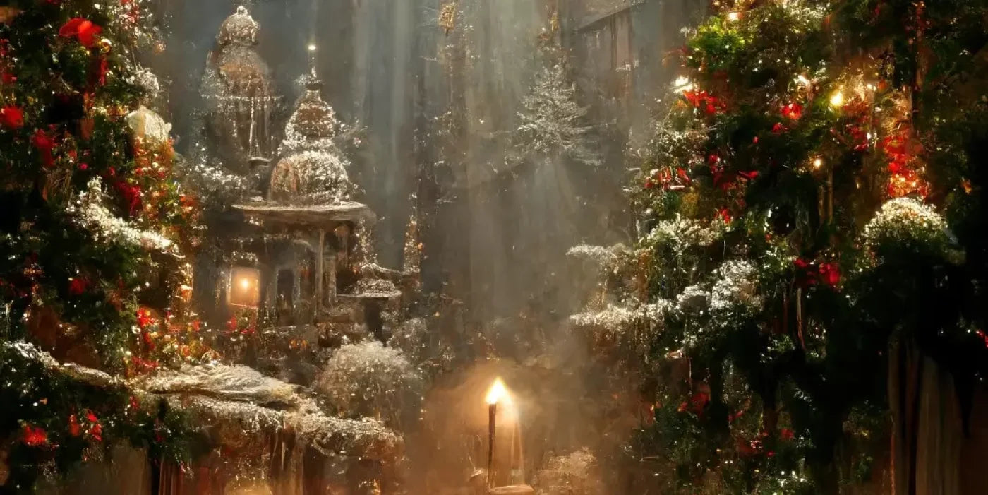 Christmas Grotto 16’X8’ Ultracloth (192 X 96 Inch) Backdrop