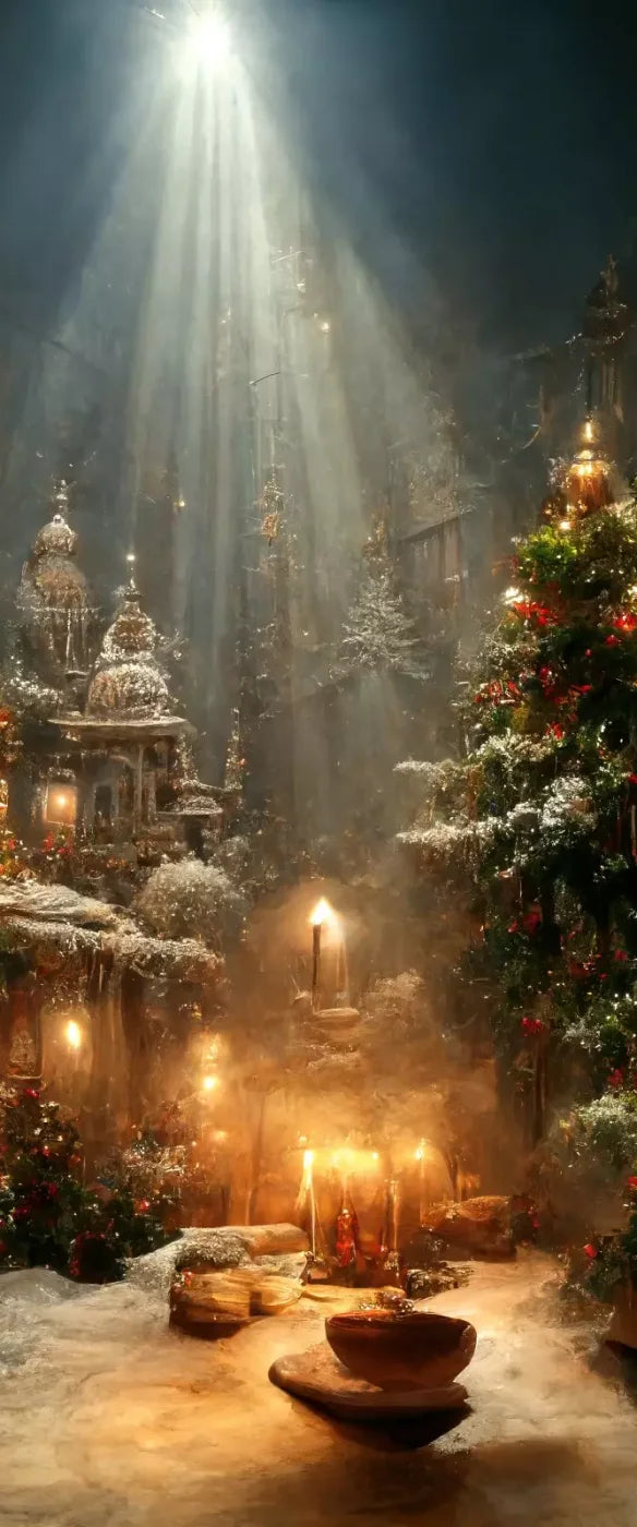 Christmas Grotto 5’X12’ Ultracloth For Westcott X-Drop (60 X 144 Inch) Backdrop