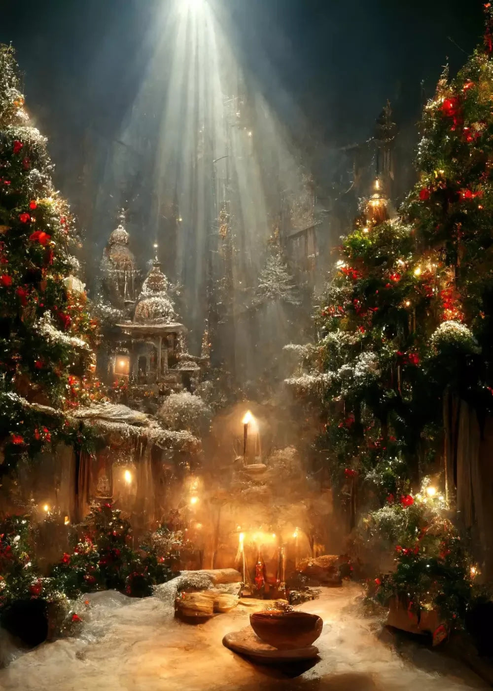 Christmas Grotto 5’X7’ Ultracloth (60 X 84 Inch) Backdrop