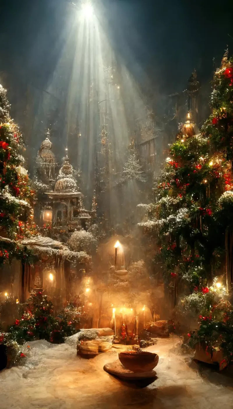 Christmas Grotto 8’X14’ Ultracloth (96 X 168 Inch) Backdrop