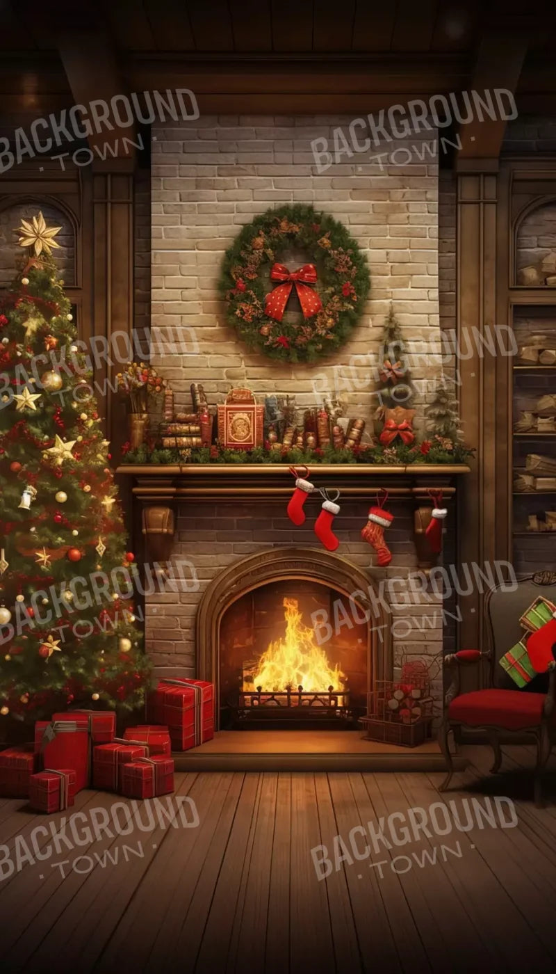 Christmas In Hometown 8’X14’ Ultracloth (96 X 168 Inch) Backdrop
