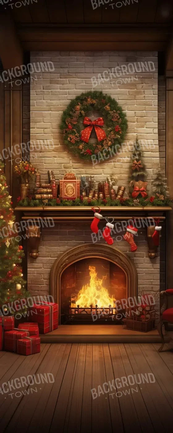 Christmas In Hometown 8’X20’ Ultracloth (96 X 240 Inch) Backdrop