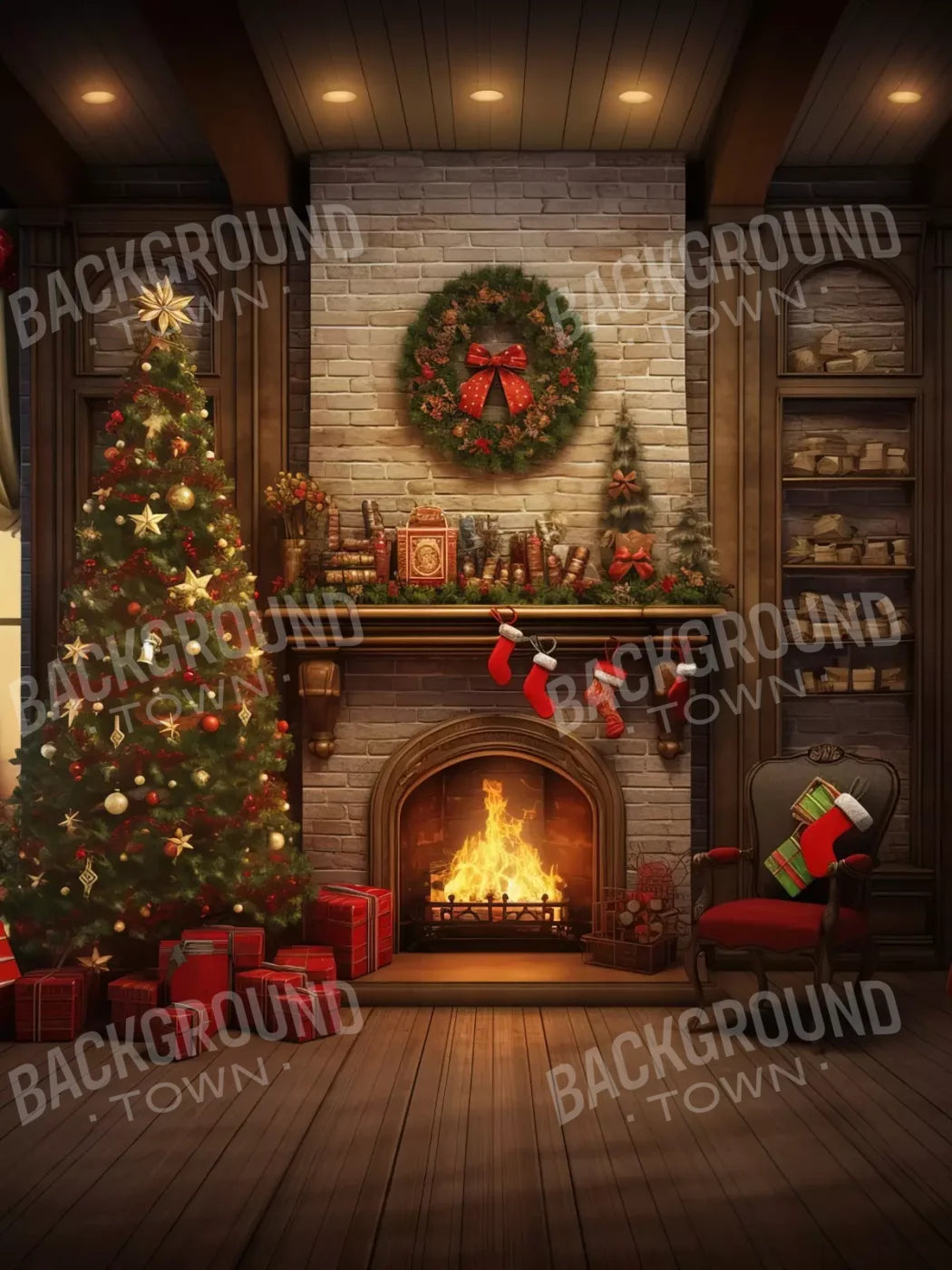 Christmas In The City 6’X8’ Fleece (72 X 96 Inch) Backdrop