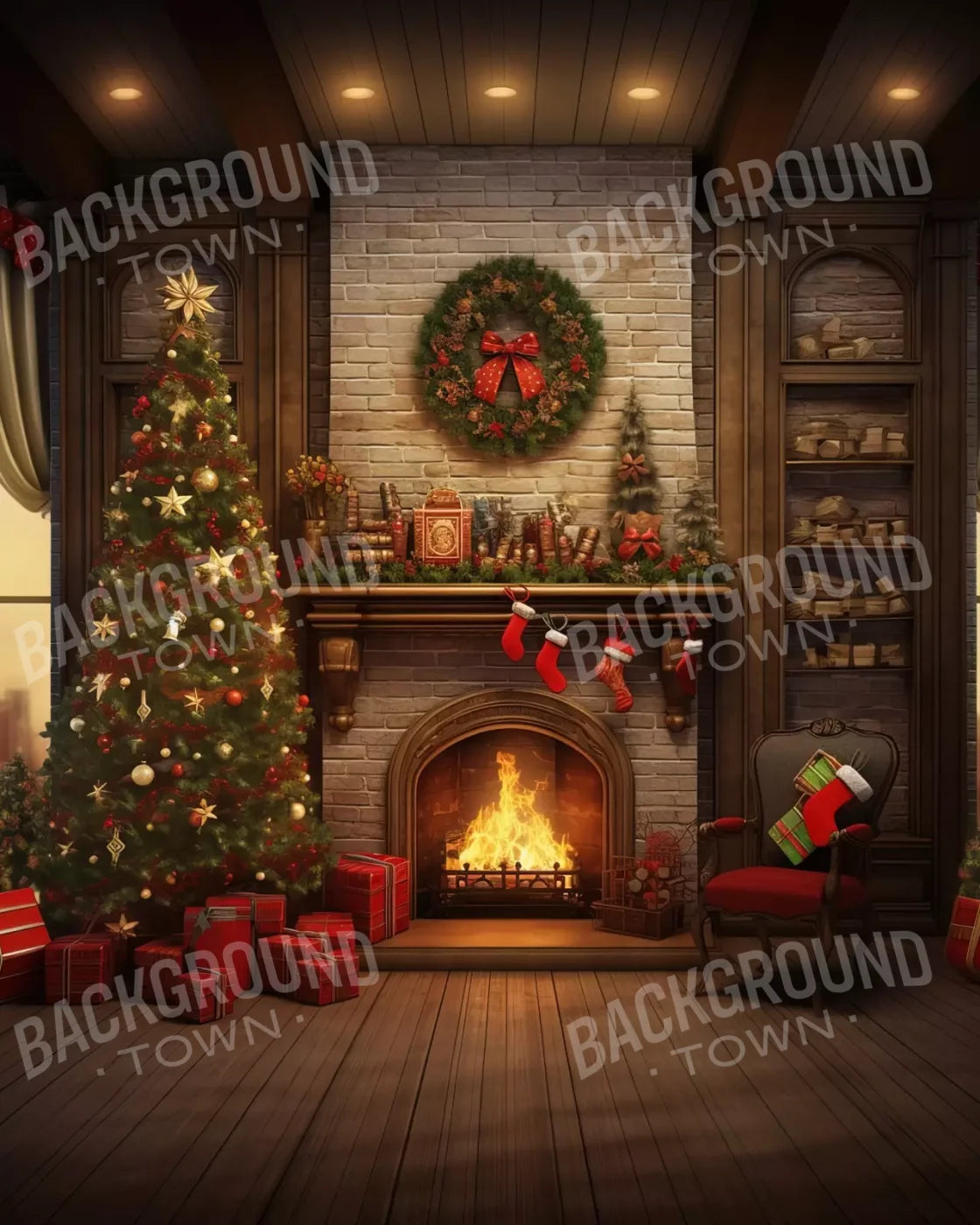 Christmas In The City 8’X10’ Fleece (96 X 120 Inch) Backdrop