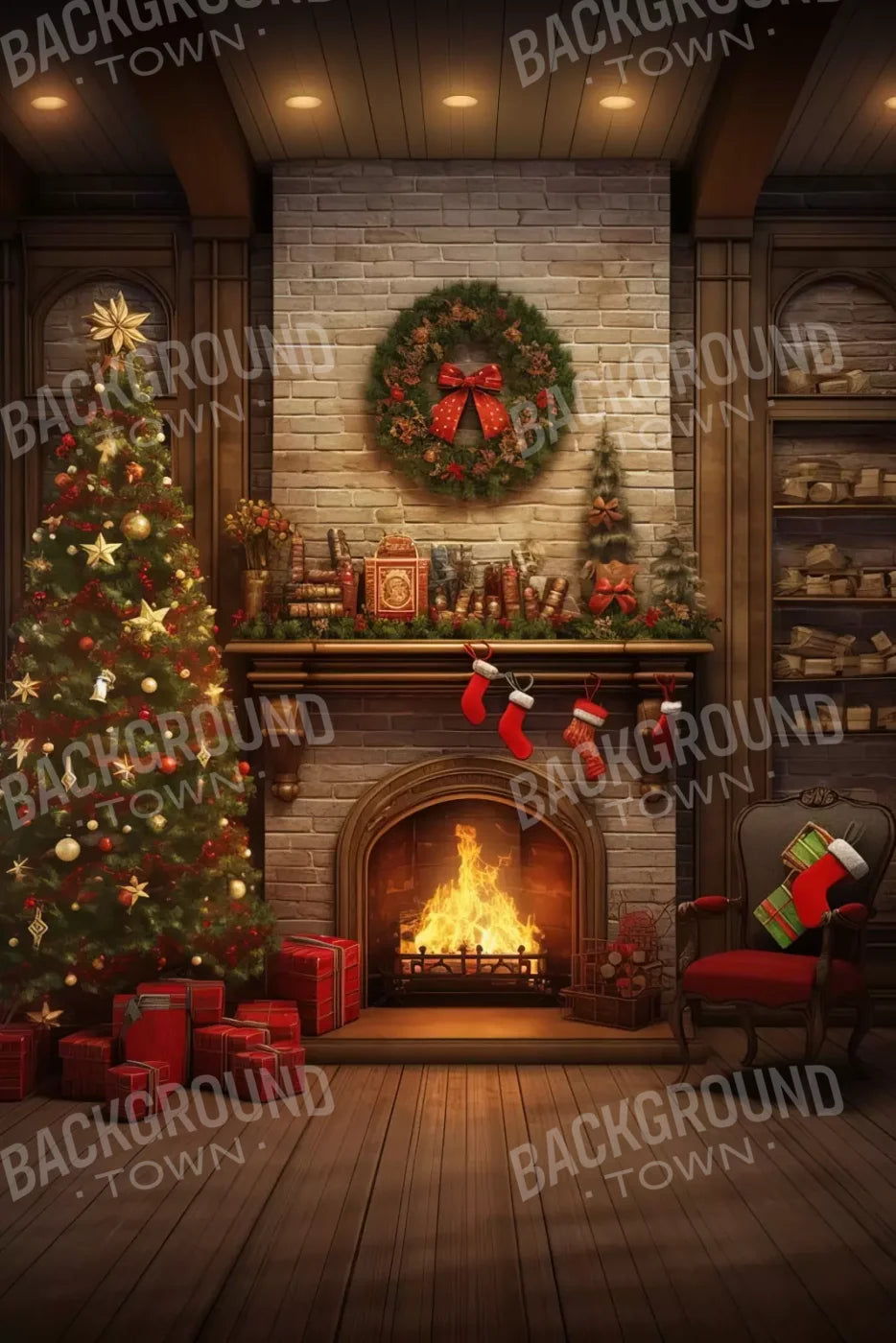 Christmas In The City 8’X12’ Ultracloth (96 X 144 Inch) Backdrop