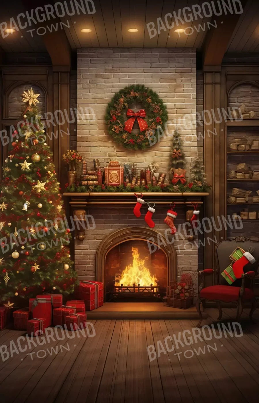 Christmas In The City 9’X14’ Ultracloth (108 X 168 Inch) Backdrop