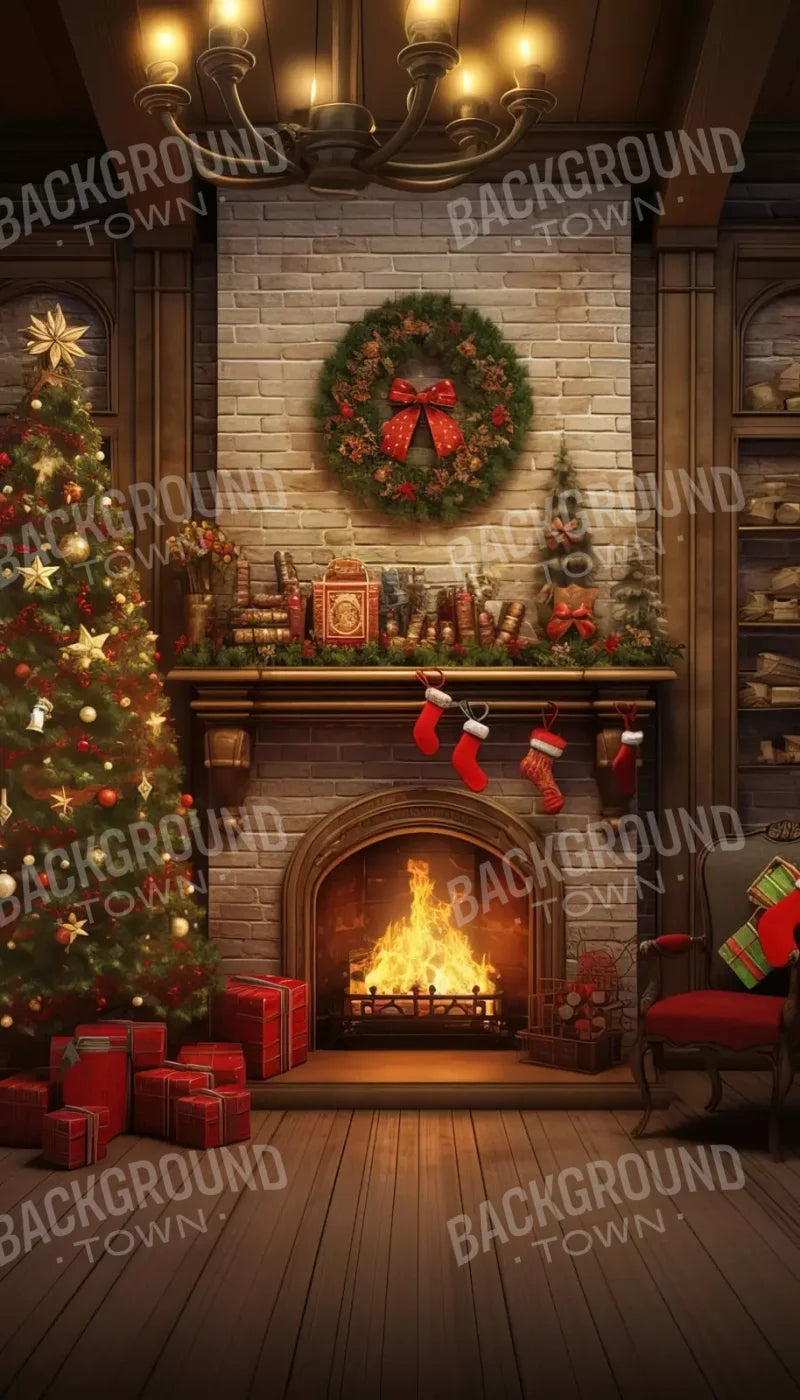 Christmas In The Woods 8’X14’ Ultracloth (96 X 168 Inch) Backdrop