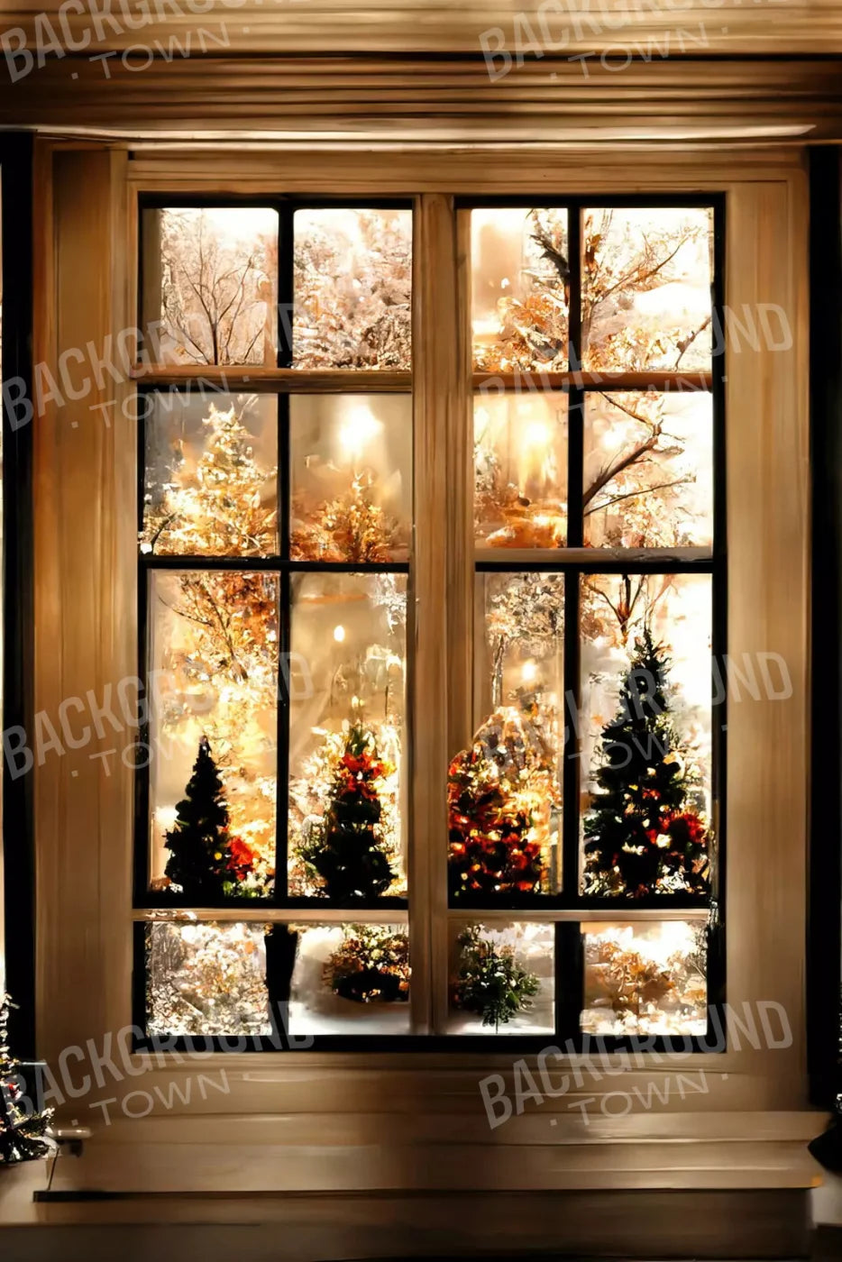 Christmas Lights 5X8 Ultracloth ( 60 X 96 Inch ) Backdrop