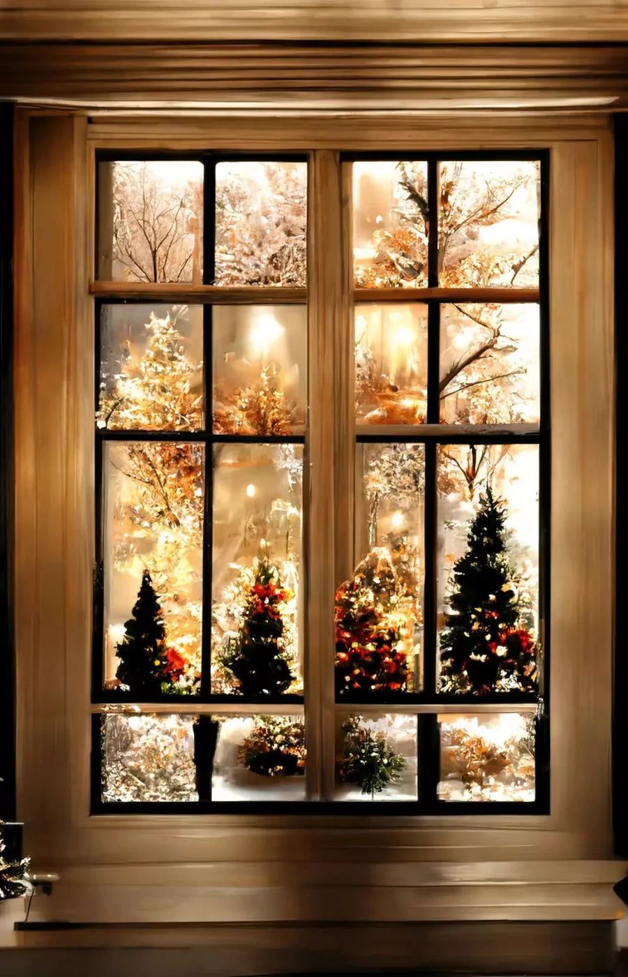 Christmas Lights 8X12 Ultracloth ( 96 X 144 Inch ) Backdrop
