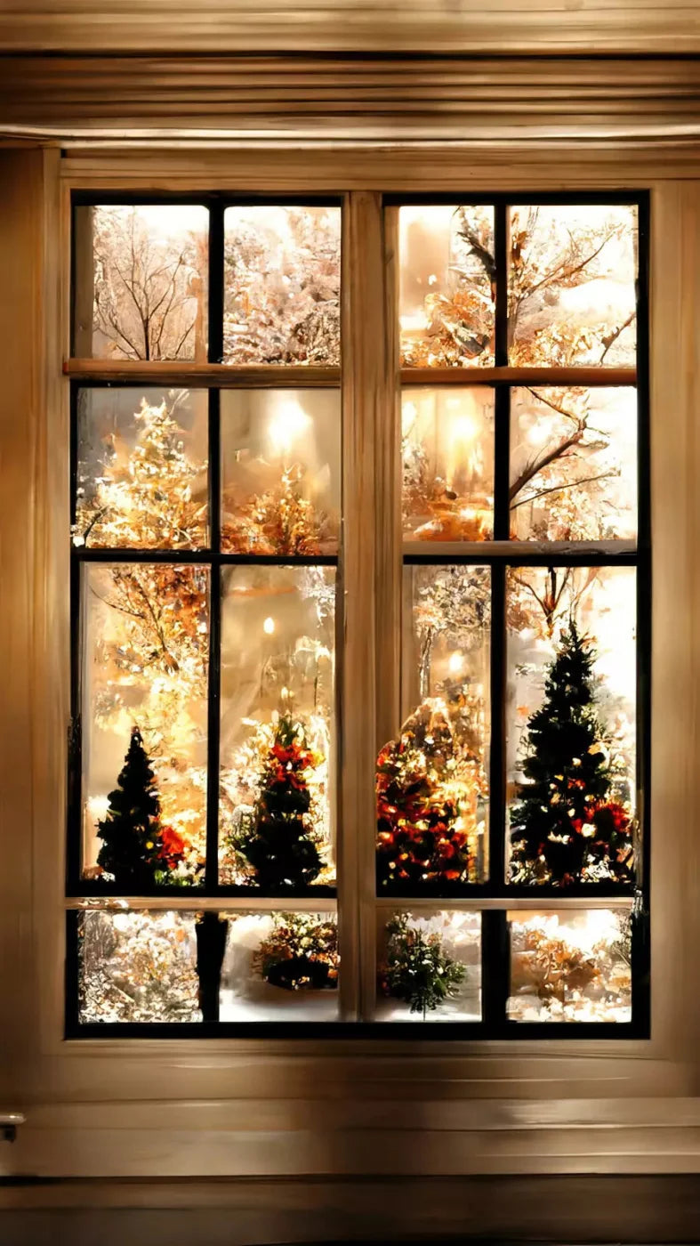 Christmas Lights 8X14 Ultracloth ( 96 X 168 Inch ) Backdrop