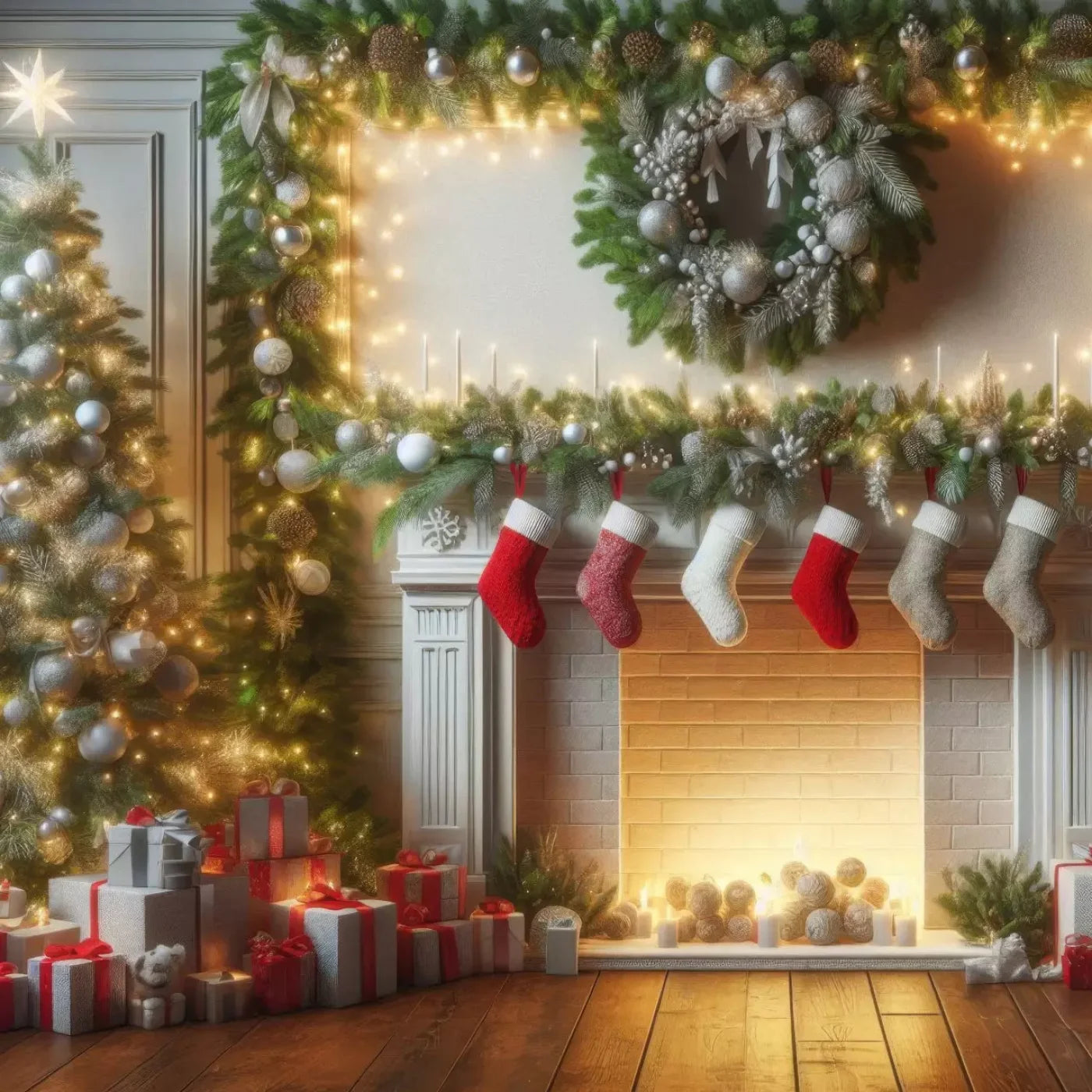 Christmas Magic 10’X10’ Ultracloth (120 X Inch) Backdrop