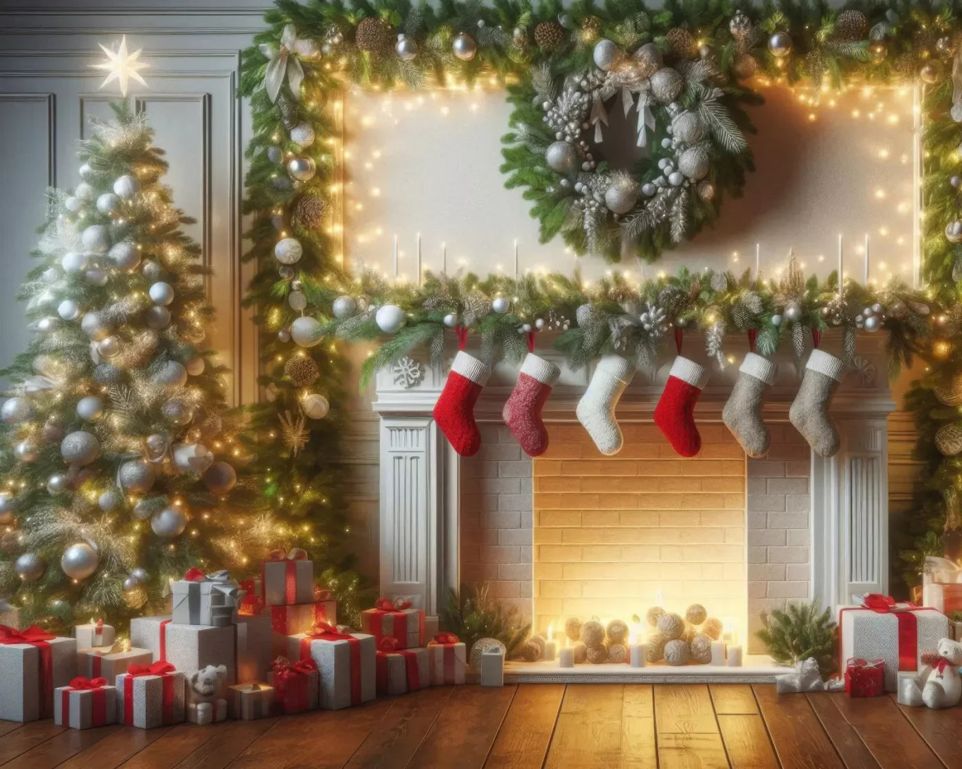 Christmas Magic 10’X8’ Fleece (120 X 96 Inch) Backdrop