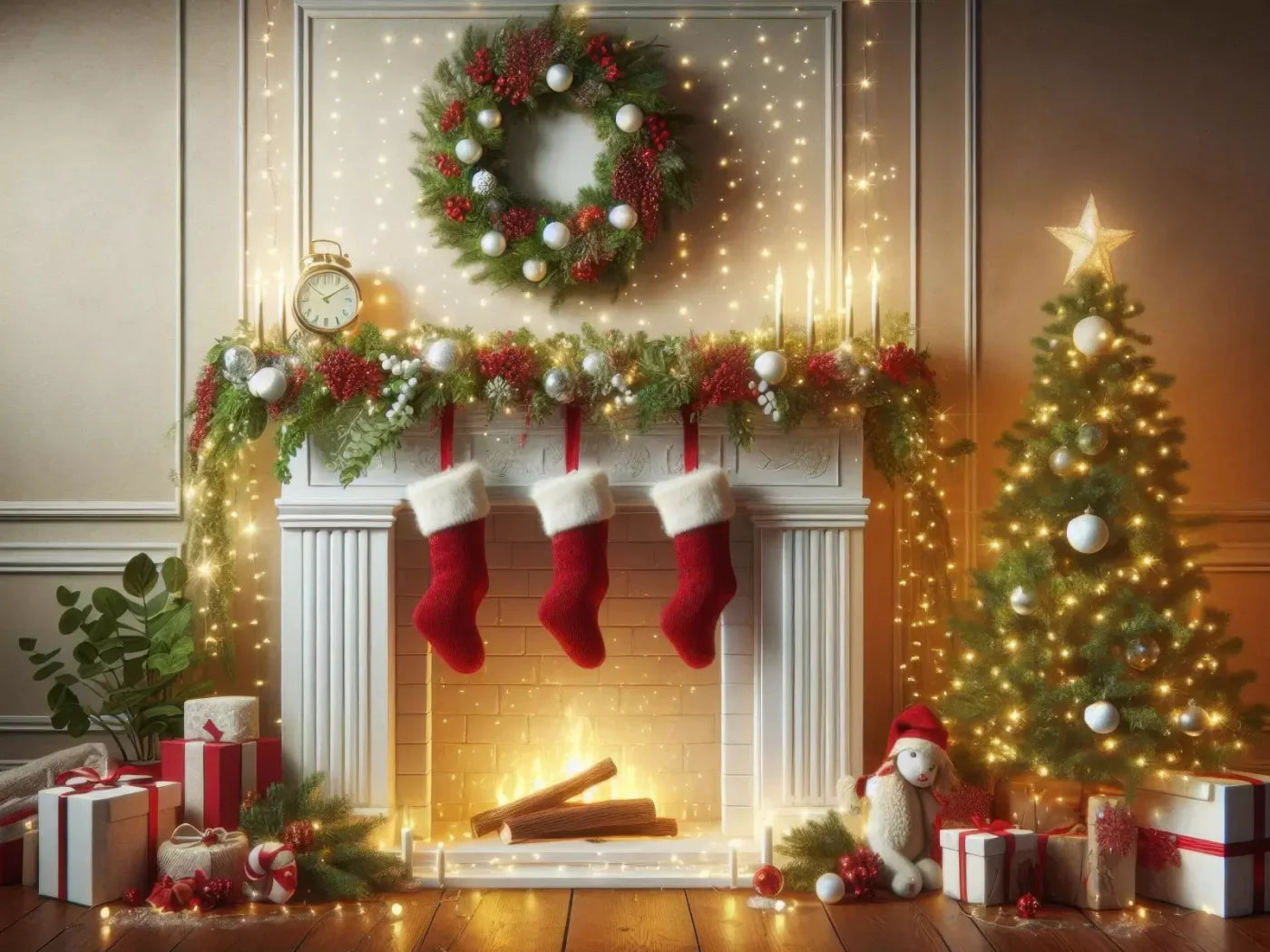 Christmas Magic 2 8’X6’ Fleece (96 X 72 Inch) Backdrop
