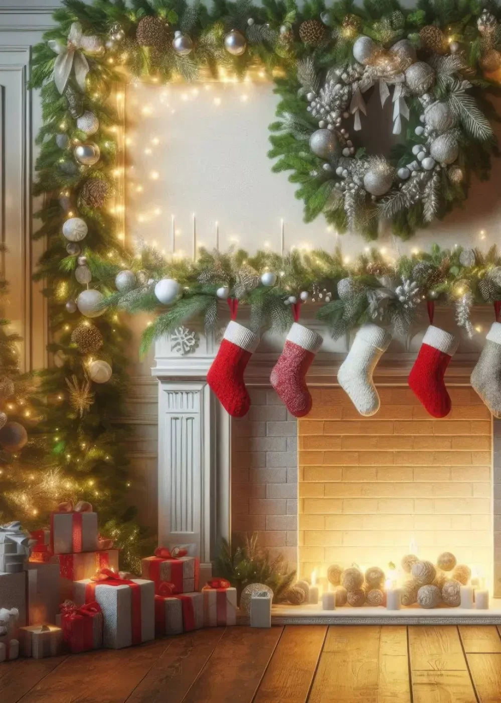 Christmas Magic 5’X7’ Ultracloth (60 X 84 Inch) Backdrop