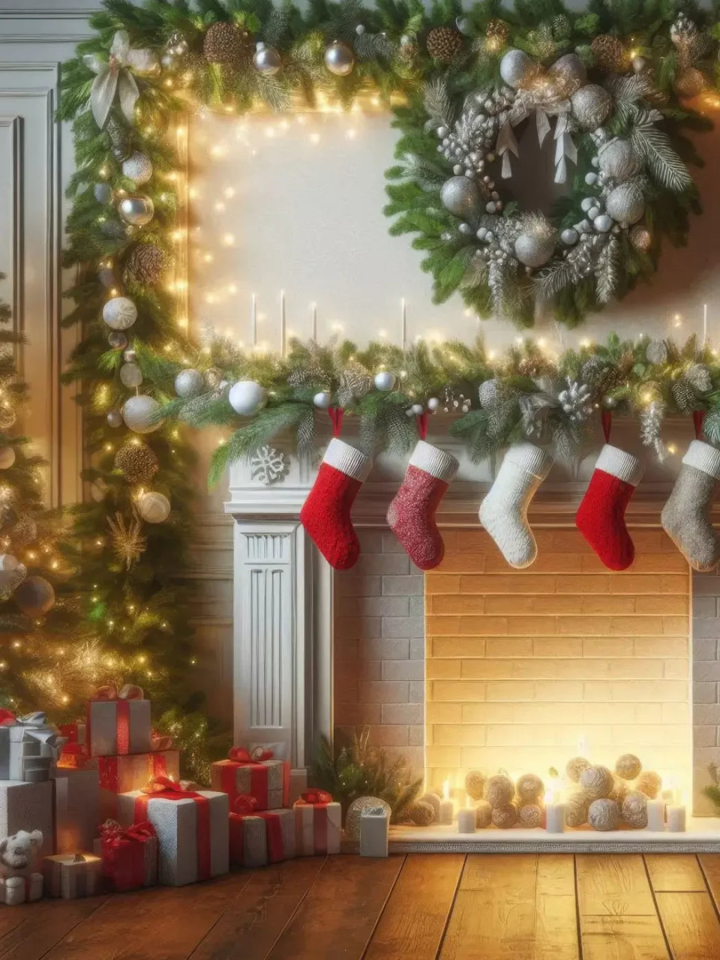 Christmas Magic 6’X8’ Fleece (72 X 96 Inch) Backdrop