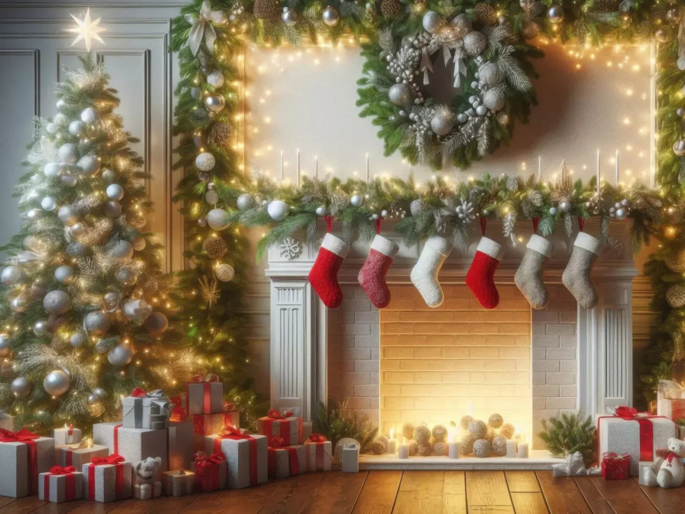 Christmas Magic 8’X6’ Fleece (96 X 72 Inch) Backdrop