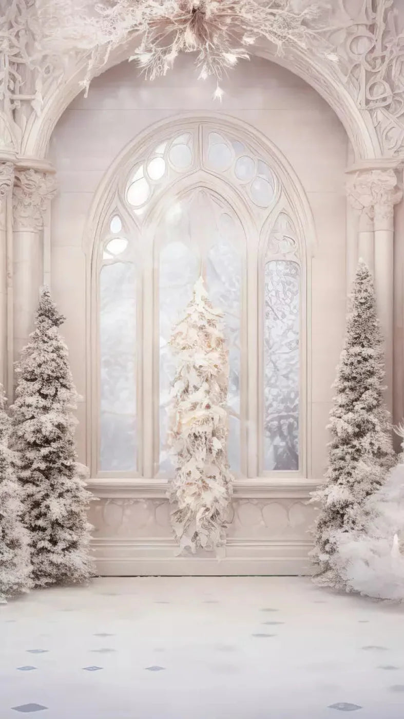 Christmas Magical Ballroom 8X14 Ultracloth ( 96 X 168 Inch ) Backdrop
