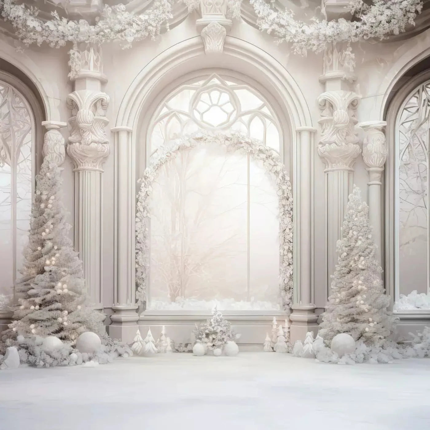 Christmas Mist Ballroom 10X10 Ultracloth ( 120 X Inch ) Backdrop