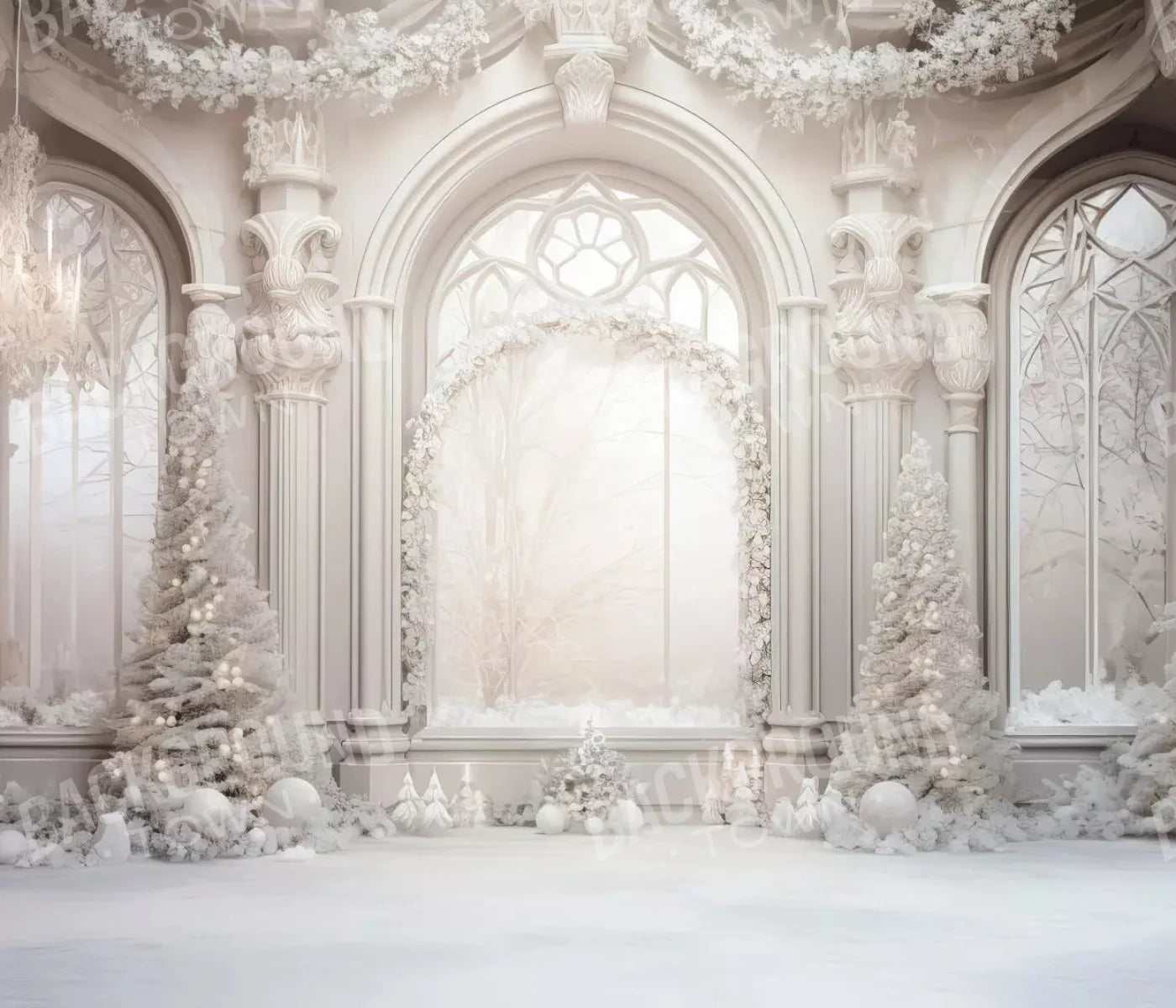 Christmas Mist Ballroom 12X10 Ultracloth ( 144 X 120 Inch ) Backdrop