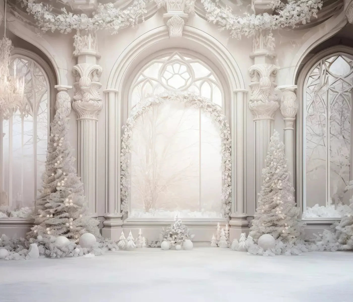 Christmas Mist Ballroom 12X10 Ultracloth ( 144 X 120 Inch ) Backdrop