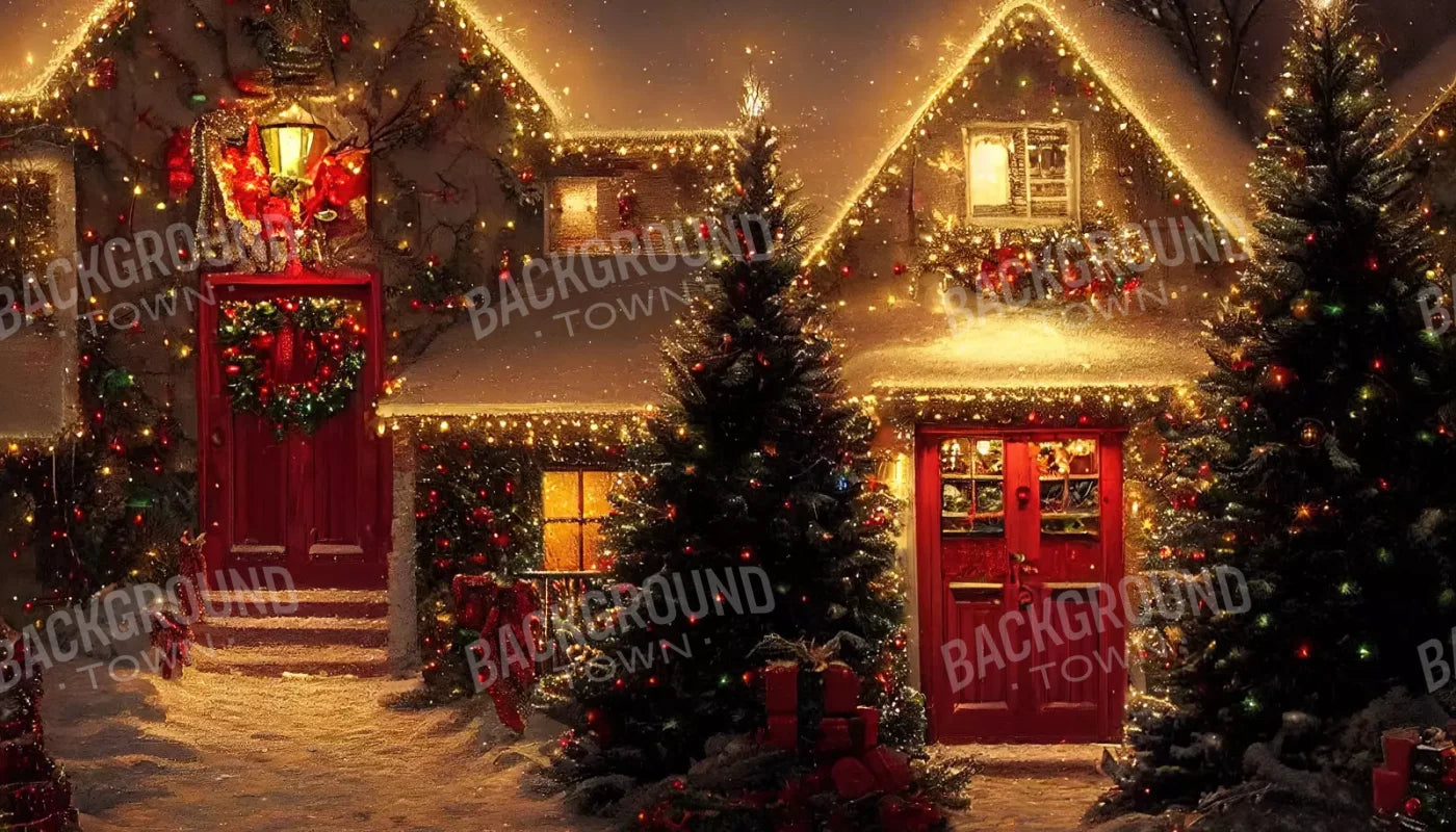 Christmas Night Iii 14’X8’ Ultracloth (168 X 96 Inch) Backdrop